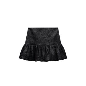 Zara black balloon skort